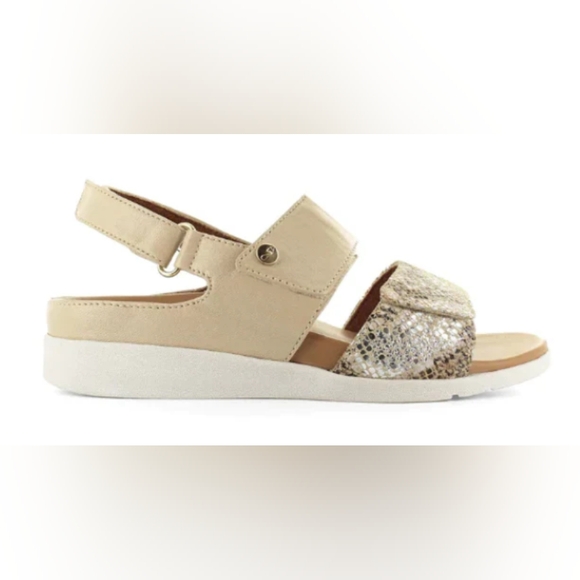 Strive Riviera Sandals- Almond/Snake Metallic, Size 8 (EU 39) - Picture 2 of 5